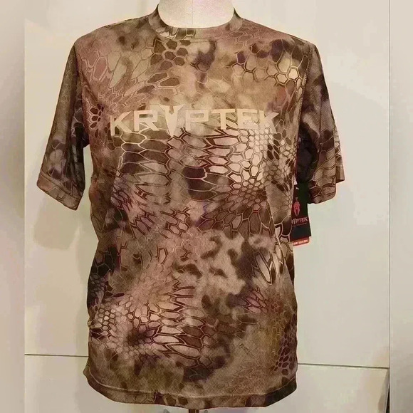 Men Kryptek Camo Short Sleeve Hyperion Crew w/ Logo Highlander Size M - Picture 1 of 9